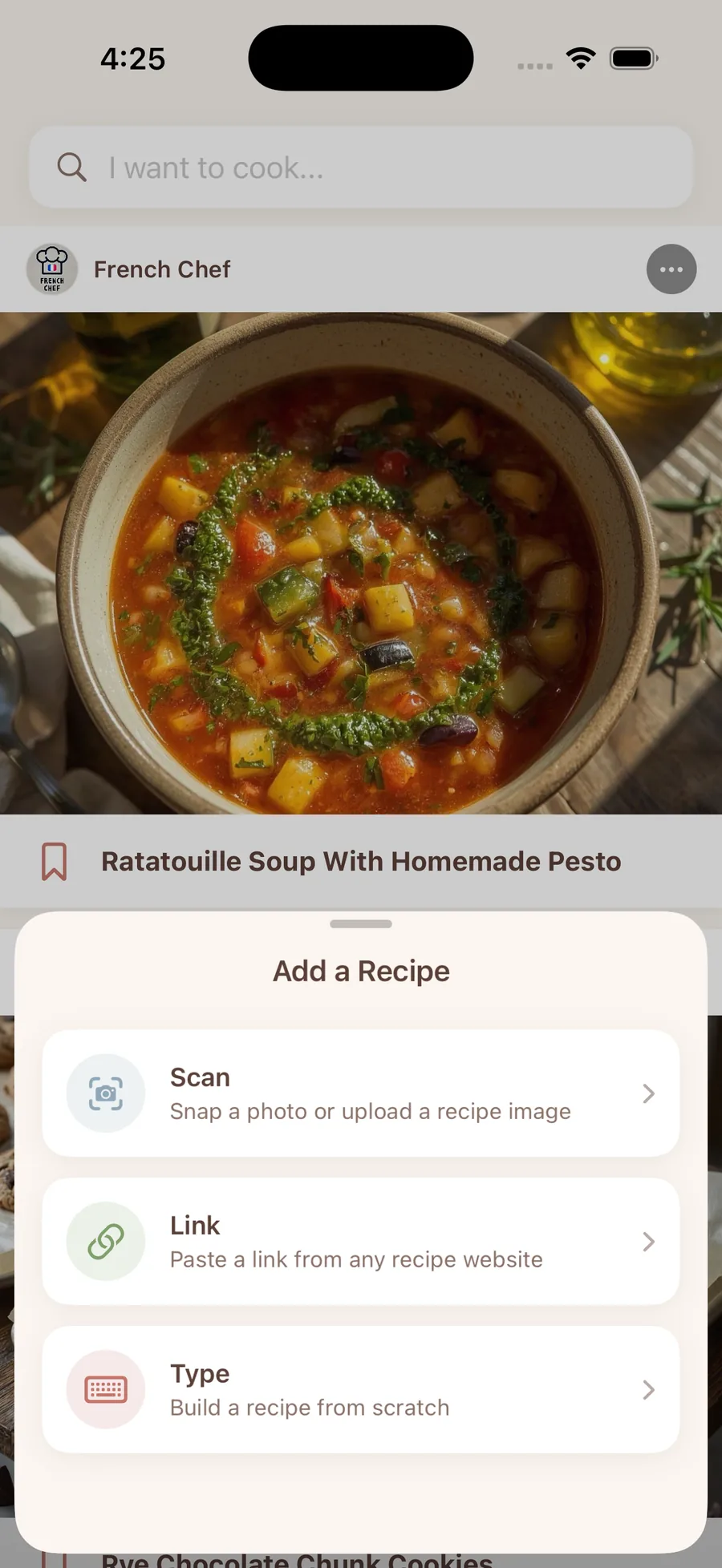 Add a recipe to your recipe box in WeeChef